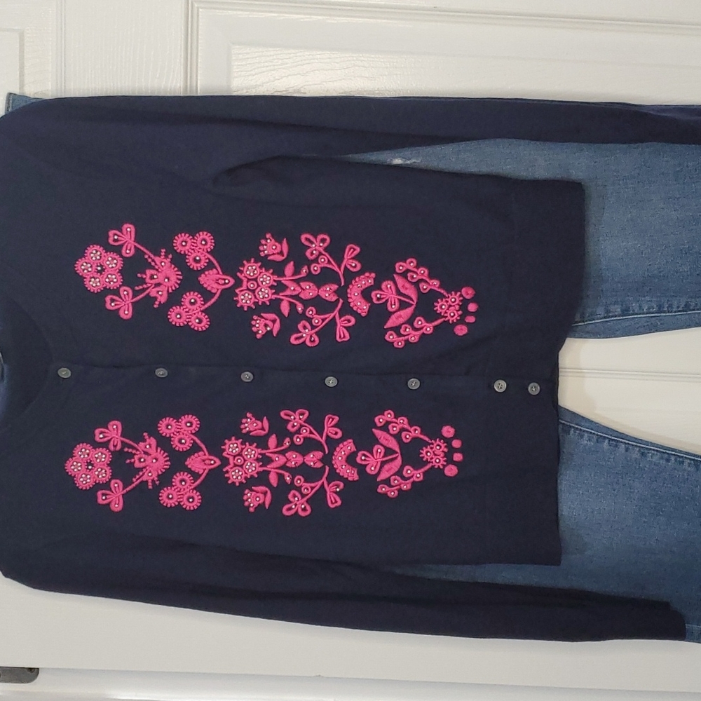 J. CREW WOOL BLEND BLACK LABEL CARDIGAN SWEATER